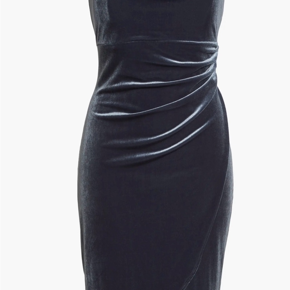 Vince Camuto Draped Velvet Cocktail Dress